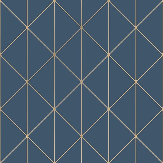 Boras Tapeter 4741 Graphics Diamonds Blue - tapeta geometryczna w linie