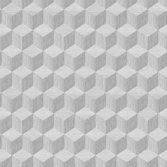 Boras Tapeter 4746 Graphics Cube Gray - tapeta z geometrycznym, trójwymiarowym wzorem