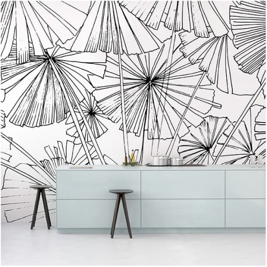 Les Dominotiers DOM_1412-1 Volume 3 Sagamore Black & White - mural w japońskie parasole