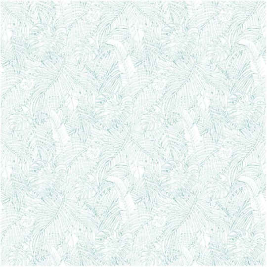 Les Dominotiers DOM_142-2 Volume 3 Jungle Island Green - mural w egzotyczne liście w graficznym stylu