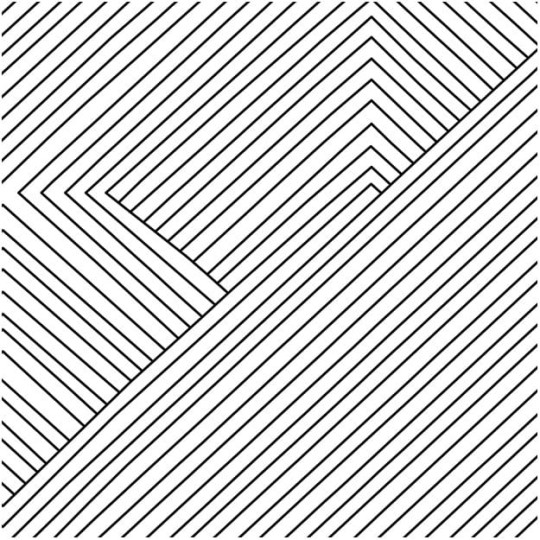 Les Dominotiers DOM_143-1 Volume 3 Cardozo Black and White - mural w linie w geometrycznym stylu