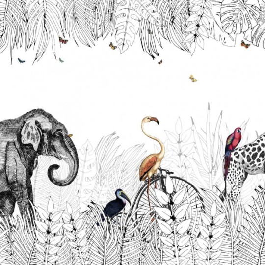 Les Dominotiers DOM_147 Volume 3 Metrozoo - mural w egzotyczne zwierzęta