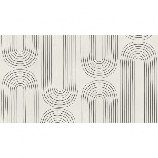 Les Dominotiers DOM_704 Volume 9 Abstraction Curves Black & beige - mural w linie