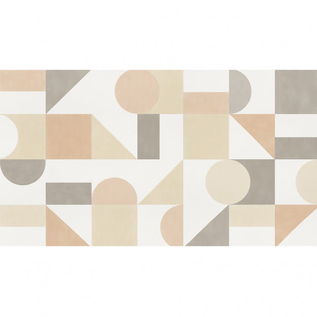 Les Dominotiers DOM_714 Volume 9 Abstraction Puzzle Sand Orange Beige & Grey - mural w geometryczny wzór