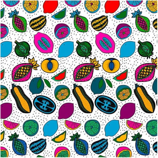 Les Dominotiers DOM_161-3 Sandrine Alouf Anaki Blanc - mural w owoce