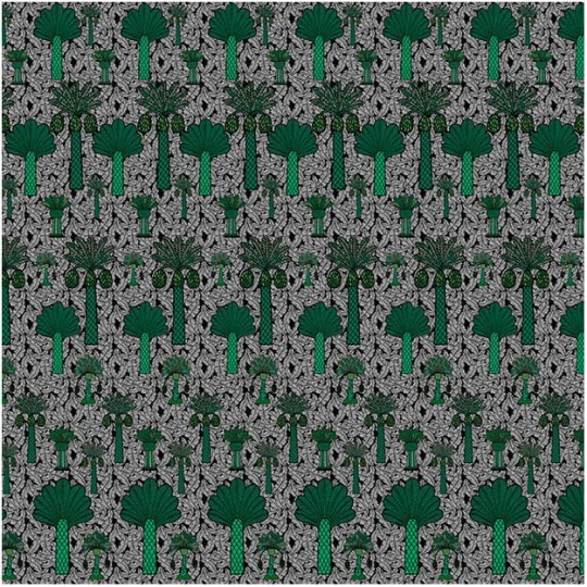 Les Dominotiers DOM_162-1 Sandrine Alouf Baga Noir - mural w egzotyczne drzewa