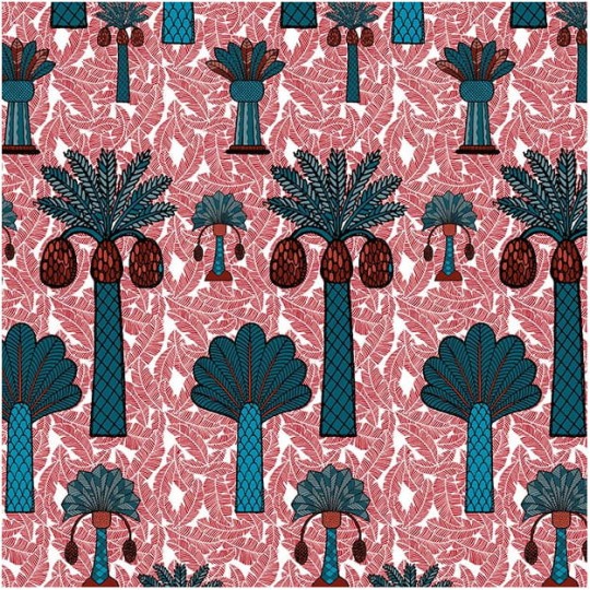 Les Dominotiers DOM_162-2 Sandrine Alouf Baga Rouge - mural w egzotyczne drzewa