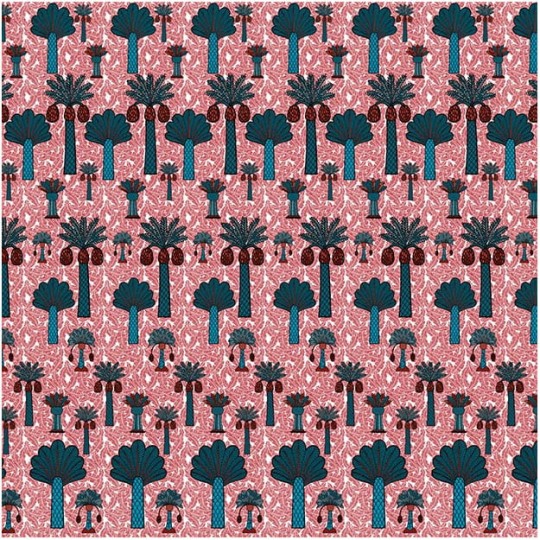 Les Dominotiers DOM_162-2 Sandrine Alouf Baga Rouge - mural w egzotyczne drzewa