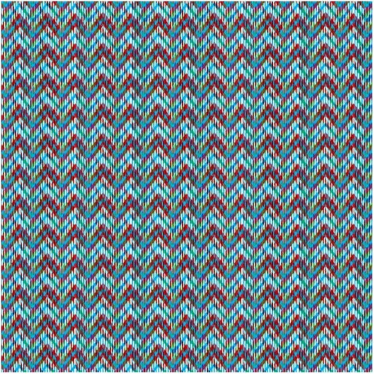 Les Dominotiers DOM_166-1 Sandrine Alouf Ekiti Bleu - mural w kolorowe zygzaki