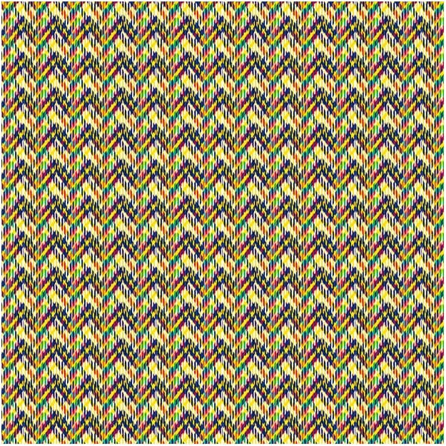 Les Dominotiers DOM_166-2 Sandrine Alouf Ekiti Jaune - mural w kolorowe zygzaki