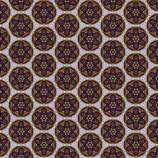 Les Dominotiers DOM_169 Sandrine Alouf Chamba - mural w etniczny wzór geometryczny wykonany woskiem