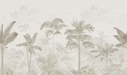 Rebel Walls R18804 Scenic Landscapes Jungle Horizon Beige - mural w egzotyczny las