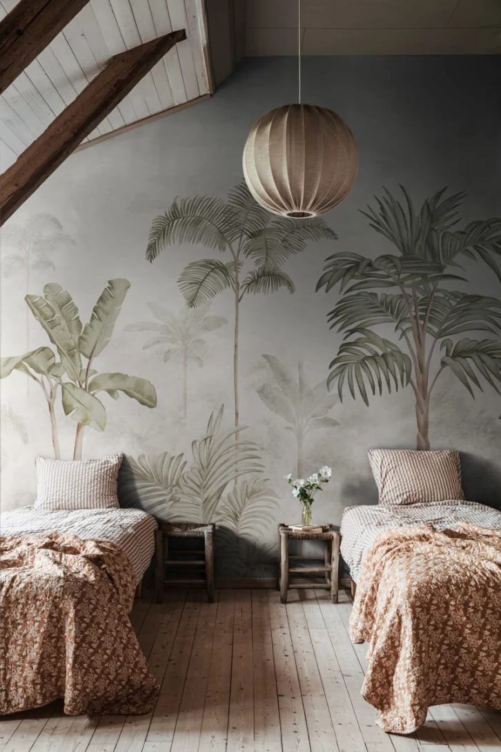 Rebel Walls R18803 Scenic Landscapes Jungle Horizon Vintage - mural w egzotyczny las