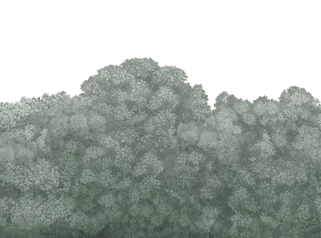 Rebel Walls R18796 Scenic Landscapes Belle Buisson Turquoise - mural w roślinny motyw