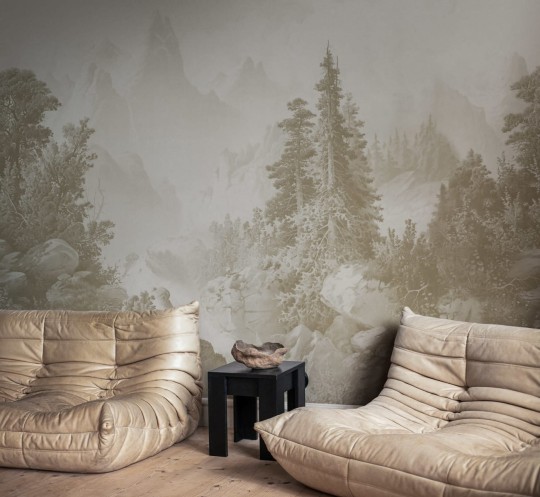 Rebel Walls R18815 Scenic Landscapes Mountain Horizon Beige - mural w górzysty pejzaż