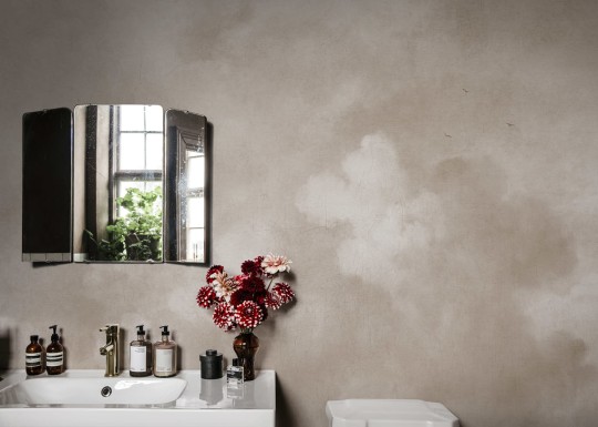 Rebel Walls R18818 Scenic Landscapes Vintage Clouds Beige - mural w chmury