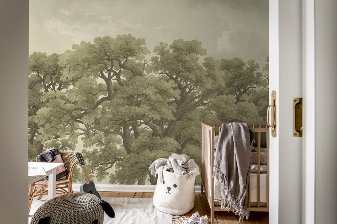 Rebel Walls R18820 Scenic Landscapes Vintage Oaks Spring - mural w dęby
