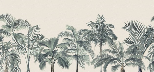 Rebel Walls R18837 Scenic Landscapes Retro Jungle Turquoise - mural w palmy