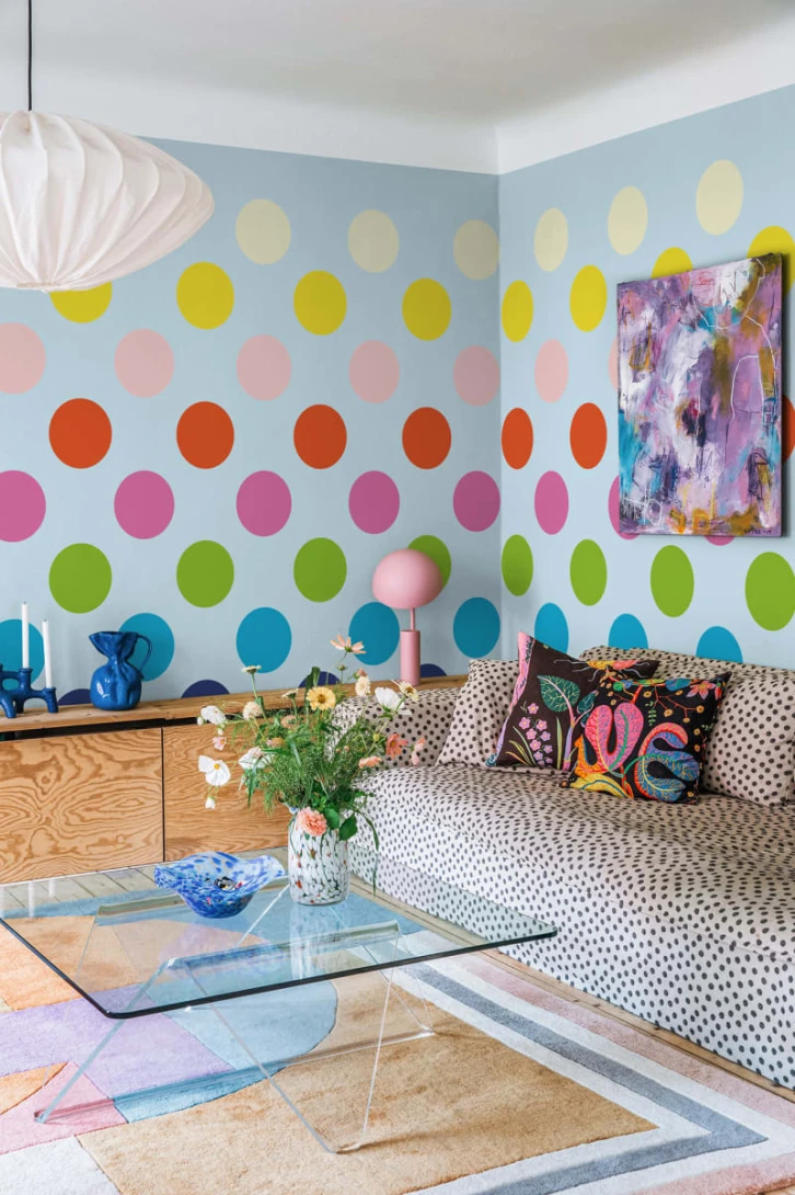 Rebel Walls R20027 Happy Socks Big Dots Rainbow - mural w duże kropki