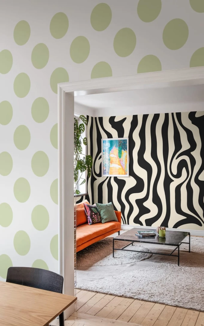 Rebel Walls R20031 Happy Socks Big Dots Light Green - mural w duże kropki