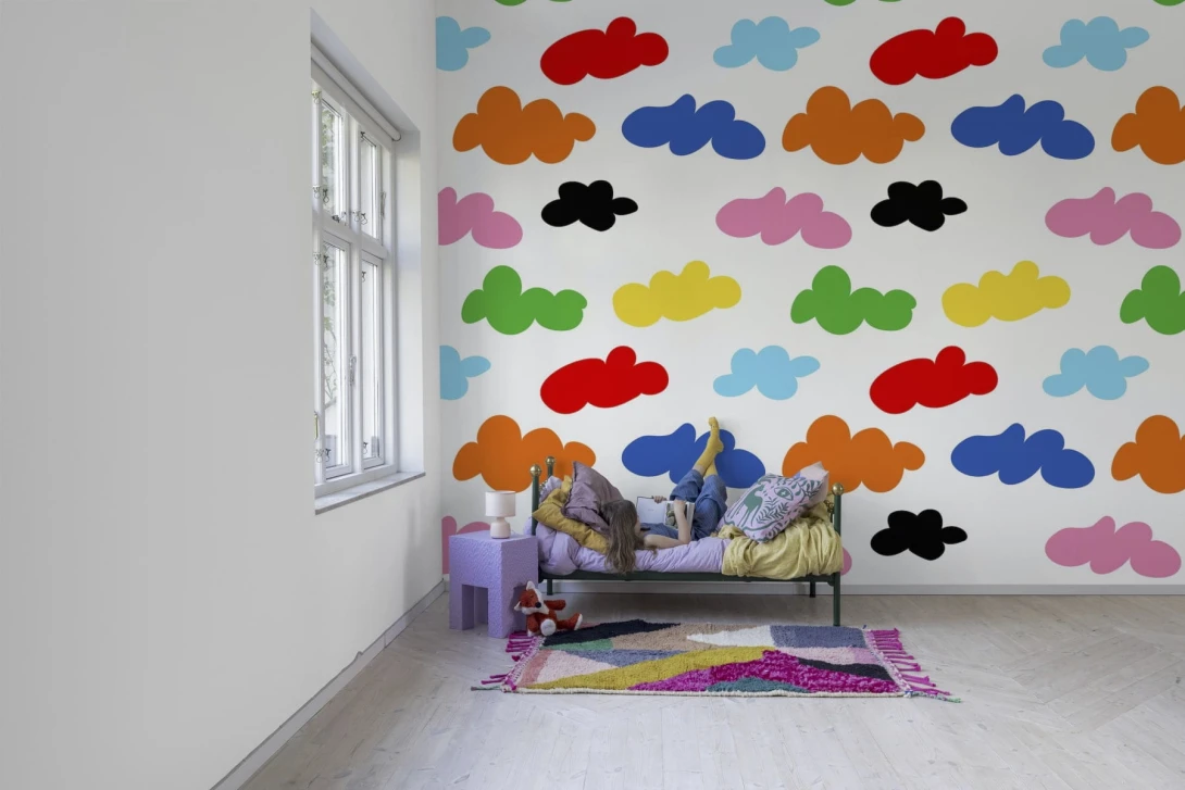 Rebel Walls R20035 Happy Socks Cloudy Rainbow - mural w chmury