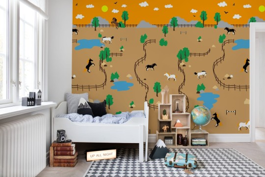 Rebel Walls R20036 Happy Socks Happy Farm - mural w zwierzęta w zagrodach