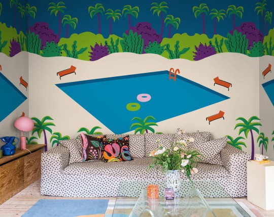 Rebel Walls R20038 Happy Socks Florida - mural w basen