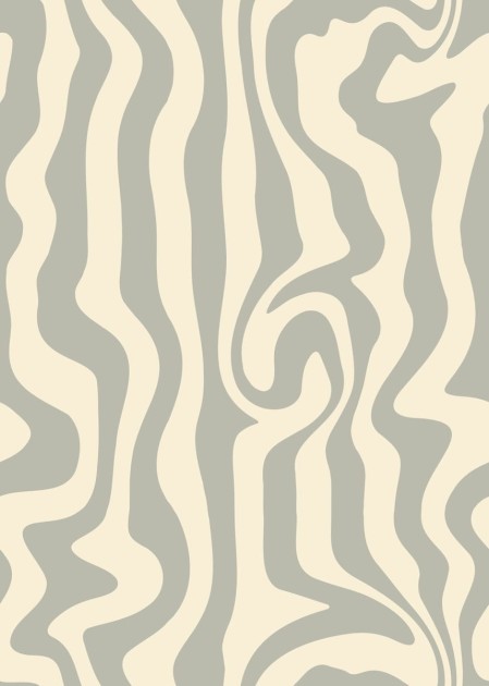 Rebel Walls R20044 Happy Socks Dizzy Gray - mural w pasy zebry w retro klimacie