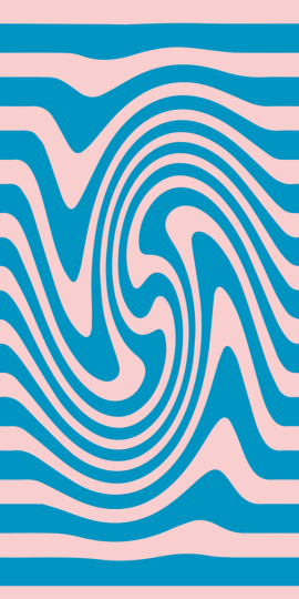 Rebel Walls R20047 Happy Socks Wobbly Pink & Blue - mural w stylu retro