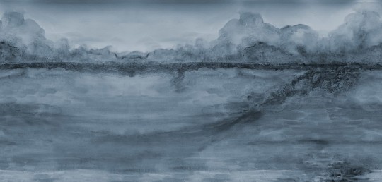 Rebel Walls R18885 Mystic Shades Crystal Water Blue - mural w akwarelowy krajobraz