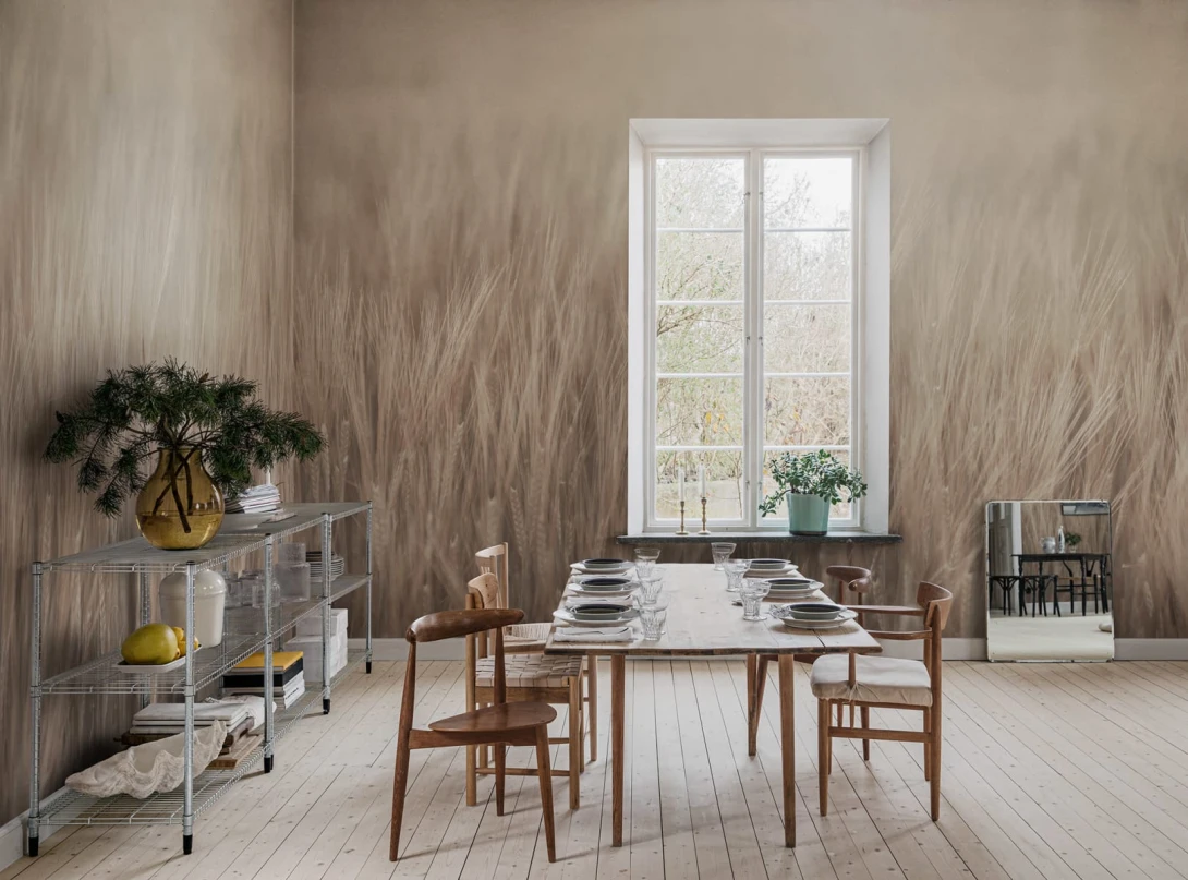 Rebel Walls R18860 Mystic Shades Rye Field Beige - mural w motyw pola