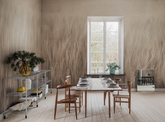 Rebel Walls R18860 Mystic Shades Rye Field Beige - mural w motyw pola