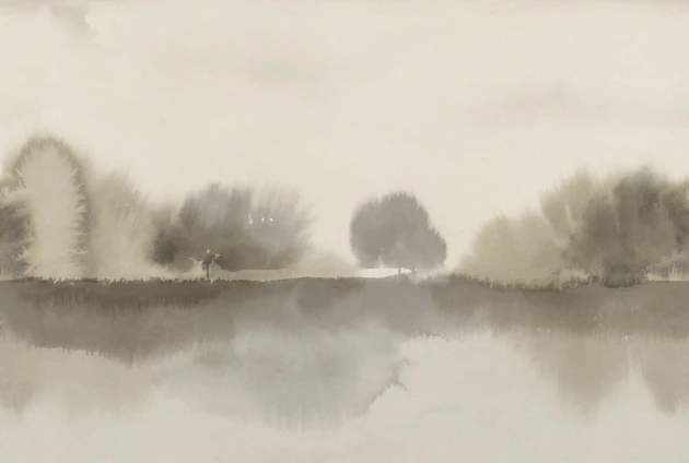 Rebel Walls R20170 Mystic Shades Stormy Forest Beige - mural w motyw lasu