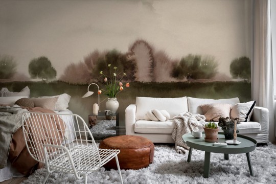 Rebel Walls R20171 Mystic Shades Stormy Forest Green - mural w motyw lasu