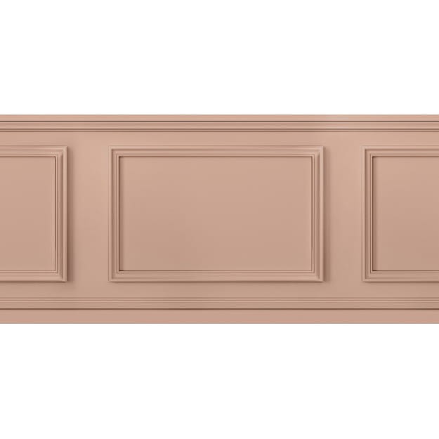 Les Dominotiers DOM_1001 Wooden Bases Hint of Blush - tapeta imitująca boazerię w kolorze brudnego różu
