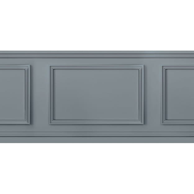 Les Dominotiers DOM_1008 Wooden Bases Blueish Grey - tapeta imitująca zielononiebieską boazerię
