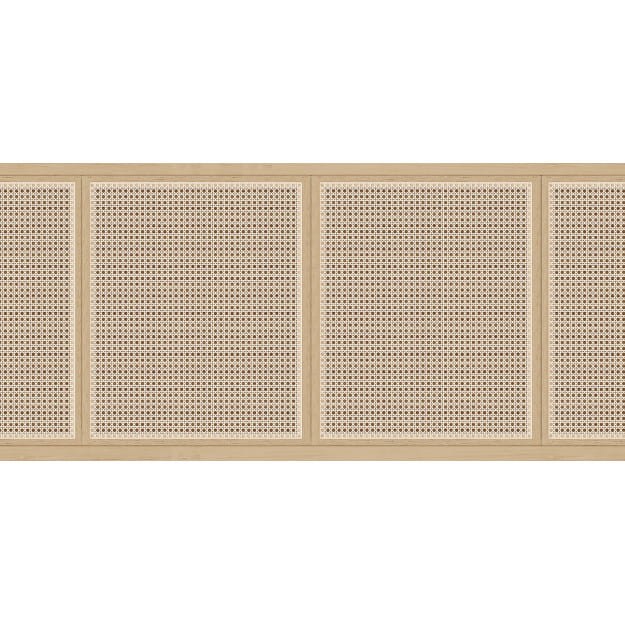 Les Dominotiers DOM_1101 Wooden Bases Cocoon - tapeta imitująca bazę z trzciny