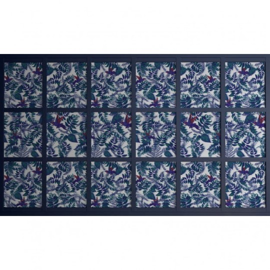 Les Dominotiers DOM_2063 Volume 11 Wall Panelling Victor Fern - mural w roślinny motyw imitujący boazerię angielską