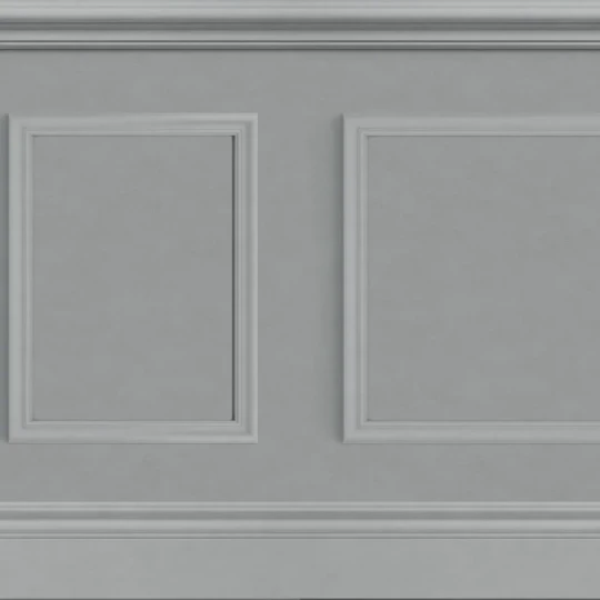 Casadeco 200459274 Galons & Frises Le Petit Salon Pierre - tapeta imitująca szarą boazerię angielską