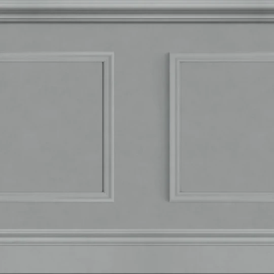 Casadeco 200469387 Galons & Frises La Bibliotheque Pierre - tapeta imitująca szarą boazerię angielską