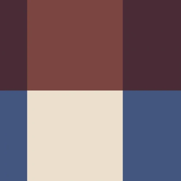 Casadeco 200377817 Galons & Frises La Charmante Bleu outremer/amarena - border w kratkę