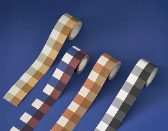 Casadeco 200377817 Galons & Frises La Charmante Bleu outremer/amarena - border w kratkę