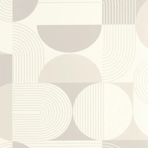 Caselio 105500901 Graphic Amplitude Gris souris - tapeta w geometryczny retro wzór