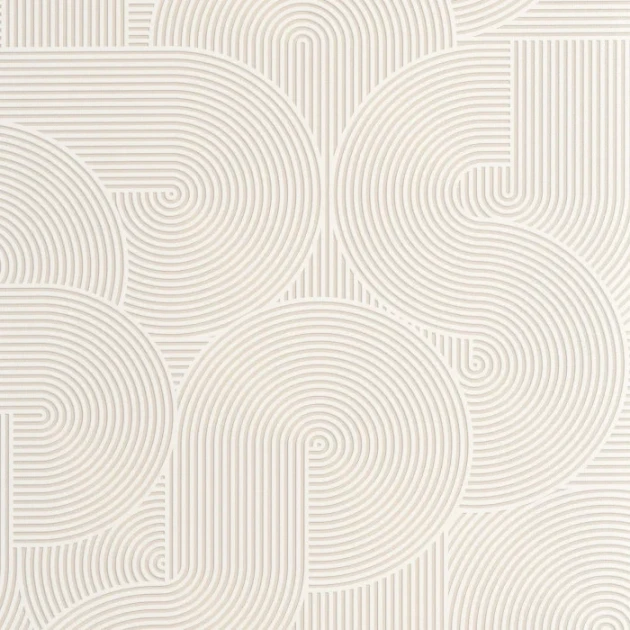 Caselio 105510999 Graphic Circle Gris souris - tapeta w linie ułożone w obłe kształty