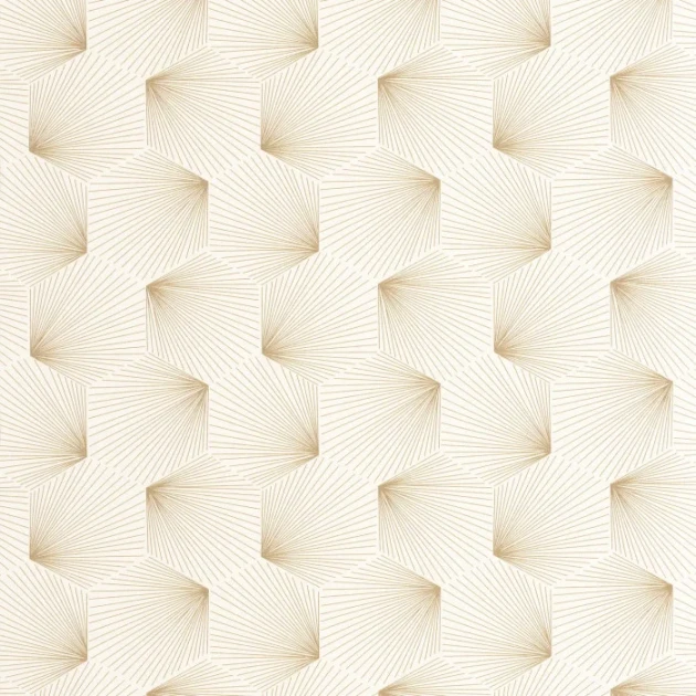 Caselio 105520135 Graphic Filament Beige or - tapeta w geometryczny wzór w stylu art deco