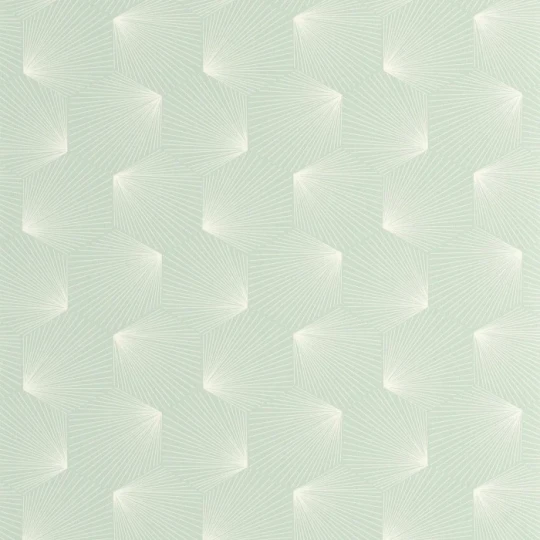 Caselio 105527025 Graphic Filament Vert d'eau - tapeta w geometryczny wzór w stylu art deco