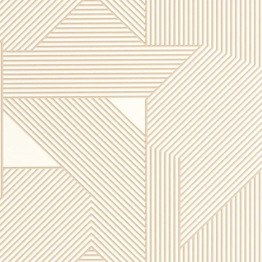 Caselio 105540120 Graphic Movement Beige or - tapeta w geometryczny wzór utworzony z linii