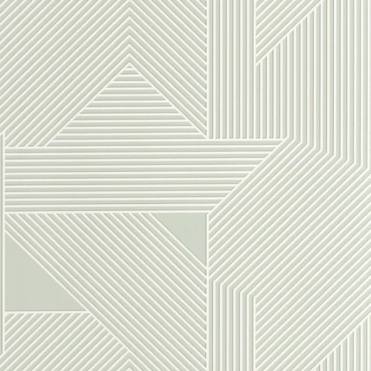 Caselio 105547040 Graphic Movement Vert d'eau blanc - tapeta w geometryczny wzór utworzony z linii