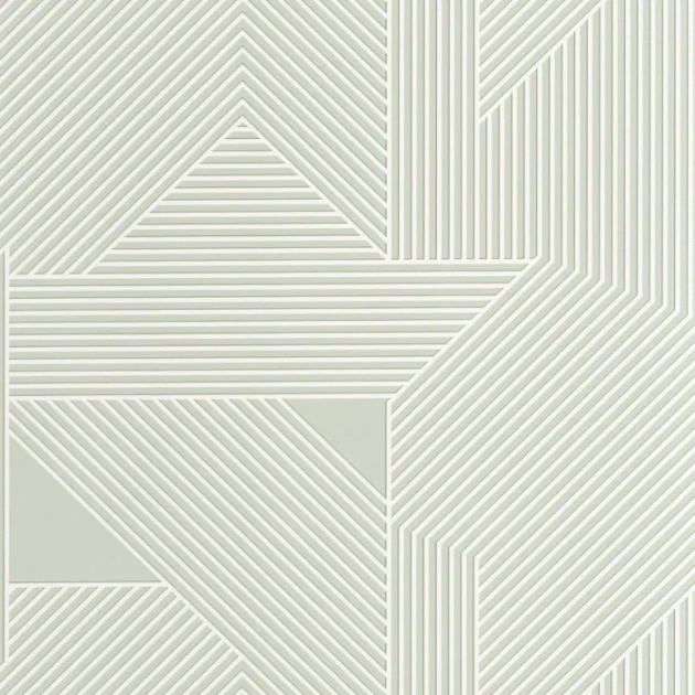 Caselio 105547040 Graphic Movement Vert d'eau blanc - tapeta w geometryczny wzór utworzony z linii
