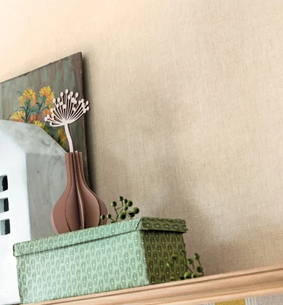 Caselio 68520000 Graphic Linen Uni Blanc - biała tapeta imitująca len